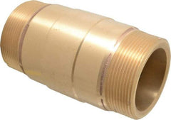 Strataflo - 3" Brass Check Valve - Inline, MNPT x MNPT, 200 WOG - USA Tool & Supply