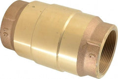 Strataflo - 2" Brass Check Valve - Inline, FNPT x FNPT, 200 WOG - USA Tool & Supply