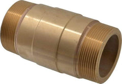 Strataflo - 3" Brass Check Valve - Inline, MNPT x MNPT, 200 WOG - USA Tool & Supply