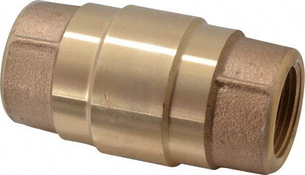 Strataflo - 1" Brass Check Valve - Inline, FNPT x FNPT, 200 WOG - USA Tool & Supply