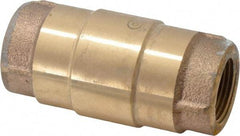 Strataflo - 3/4" Brass Check Valve - Inline, FNPT x FNPT, 400 WOG - USA Tool & Supply