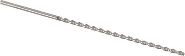 Accupro - #52, 130° Point, Parabolic Flute, Vanadium High Speed Steel Taper Length Drill Bit - Bright Finish, 1-31/32" Flute Length, 3" OAL - USA Tool & Supply