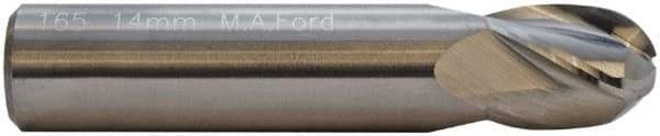 M.A. Ford - 5/64", 5/32" LOC, 1/8" Shank Diam, 1-1/2" OAL, 4 Flute, Solid Carbide Square End Mill - Single End, Uncoated, 30° Helix, Centercutting, Right Hand Cut, Right Hand Flute, Series 165 - USA Tool & Supply