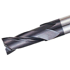 Iscar - 12mm, 26mm LOC, 12mm Shank Diam, 75mm OAL, 2 Flute, Solid Carbide Square End Mill - Single End, TiAlN Finish, Spiral Flute, 30° Helix, Right Hand Cut, Right Hand Flute - USA Tool & Supply