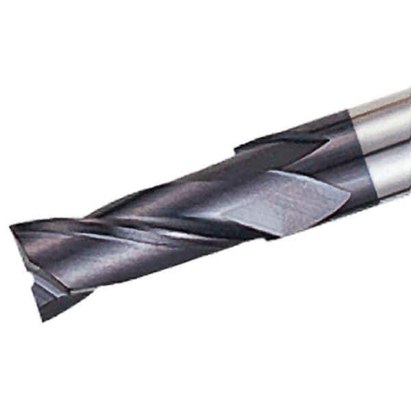 Iscar - 2mm, 6mm LOC, 6mm Shank Diam, 40mm OAL, 2 Flute, Solid Carbide Square End Mill - Single End, TiAlN Finish, Spiral Flute, 30° Helix, Right Hand Cut, Right Hand Flute - USA Tool & Supply