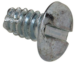 Value Collection - #4-40 UNC Thread, 3/16" Length Under Head, Slotted Drive Steel Thread Cutting Screw - Pan Head, Grade 2, Point Type F, Zinc-Plated Finish - USA Tool & Supply