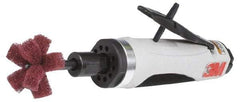 3M - 1/4" Collet, Straight Handle, Air Straight Die Grinder - 18,000 RPM, Directional Exhaust, 35 CFM, 1 hp, 90 psi, 1/4 NPT Inlet - USA Tool & Supply