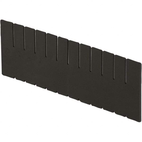 LEWISBins+ - 11-1/4" High, Black Bin Divider - Use with DC3120, Long Side Measures 11.3" Tall - USA Tool & Supply