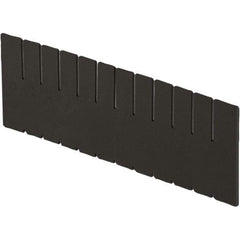 LEWISBins+ - 11-1/4" High, Black Bin Divider - Use with DC3120, Long Side Measures 11.3" Tall - USA Tool & Supply