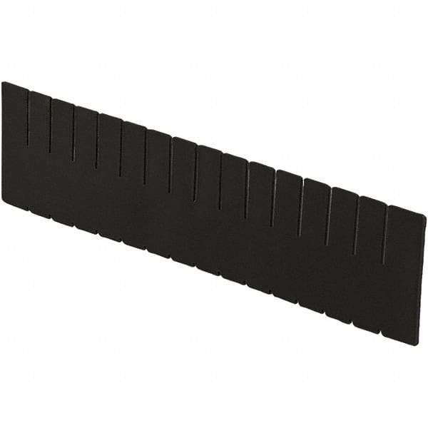 LEWISBins+ - 20-1/4" High, Black Bin Divider - Use with DC3120, Long Side Measures 11.3" Tall - USA Tool & Supply