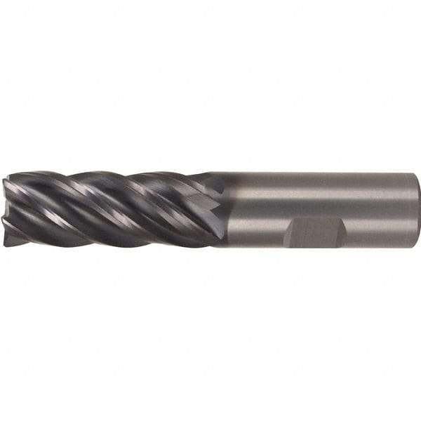 Kennametal - 3/4", 5 Flute, Single End, Solid Carbide, 0.03" Corner Radius End Mill - 4" OAL, 38° Helix, Right Hand Flute, 1-5/8" LOC, Right Hand Cut - USA Tool & Supply