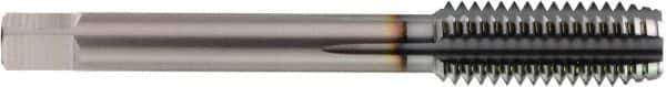 OSG - M20x2.50 Metric Coarse 6 Flute TiCN Finish Solid Carbide Straight Flute Machine Tap - Modified Bottoming, Right Hand Thread, 100mm OAL, 48mm Thread Length, H4 Limit, Oversize - Exact Industrial Supply