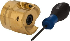 Seco - 2" Cut Diam, 0.295" Max Depth, 3/4" Arbor Hole, 3 Inserts, XPKX12 Insert Style, Indexable Copy Face Mill - R220.97-12 Cutter Style, 30,000 Max RPM, 1.77" High, Through Coolant, Series R220 - USA Tool & Supply