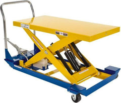 Vestil - 1,500 Lb Capacity Manual Scissor Lift - 9" to 42-1/2" Lift Height, 48" Platform Length x 24" Platform Width - USA Tool & Supply