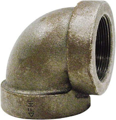 Made in USA - Size 3", Class 125, Cast Iron Black Pipe 90° Elbow - 175 psi, FPT End Connection - USA Tool & Supply