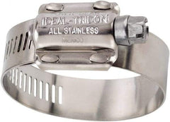 IDEAL TRIDON - SAE Size 212, 1-1/4 to 2-1/8" Diam, Stainless Steel High Torque Worm Drive Clamp - 5/8" Wide, Material Grade 304, Series 60 - USA Tool & Supply