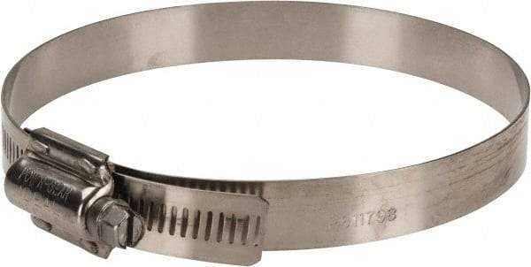 IDEAL TRIDON - SAE Size 512, 4-1/4 to 5-1/8" Diam, Stainless Steel High Torque Worm Drive Clamp - 5/8" Wide, Material Grade 304, Series 60 - USA Tool & Supply