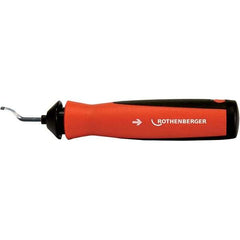 Rothenberger - Bi-Directional Hand Deburring Curved Tool - High Speed Steel Blade, 5" Blade Length, Hole Chamfering - USA Tool & Supply