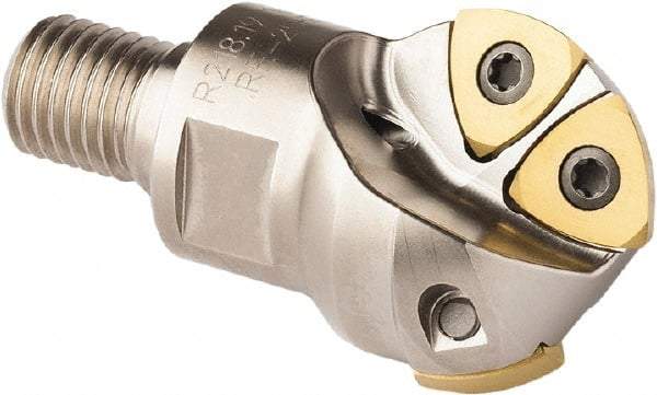 Seco - 40.01mm Cut Diam, 24.99mm Max Depth of Cut, Indexable Ball Nose End Mill - 50.01mm Head Length, M16 Modular Connection, R218.19 Toolholder, 218.19 200 Insert - USA Tool & Supply