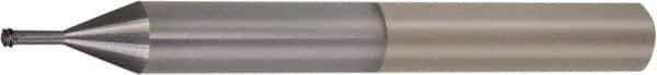 Vargus - 10-24 UN, 0.141" Cutting Diam, 4 Flute, Solid Carbide Helical Flute Thread Mill - Internal Thread, 0.443" LOC, 3" OAL, 1/4" Shank Diam - USA Tool & Supply