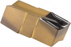Iscar - 486030GIF Grade IC8250, 4.86mm Cutting Width Carbide Grooving Insert - 13mm Max Depth of Cut, Neutral, 0.3mm Corner Radius, TiCN/Al2O3/TiN Finish - USA Tool & Supply