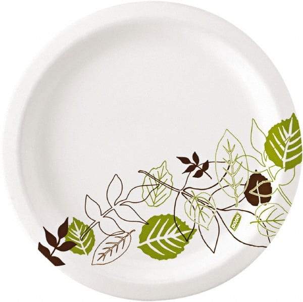 Dixie - Pathways Soak-Proof Shield Paper Plates, 8-1/2" - Green, Burgundy - USA Tool & Supply