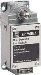 Square D - DPST, 2NO, 600 Volt Screw Terminal, Rotary Spring Return Actuator, General Purpose Limit Switch - 1, 2, 4, 12, 13 NEMA Rating, IP67 IPR Rating - USA Tool & Supply