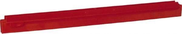 Vikan - 20" Rubber Blade Squeegee Refill - Double Edge, Red, Plastic Holder - USA Tool & Supply