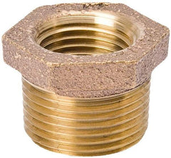 Value Collection - Class 125, 1 x 3/4" Internal Pipe, Red Brass Hex Bushing - MPT - USA Tool & Supply