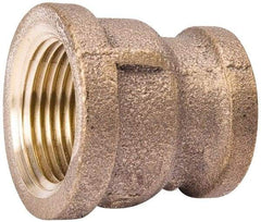 Value Collection - Class 125, 1 x 3/4" Internal Pipe, Red Brass Reducing Coupling - MPT - USA Tool & Supply