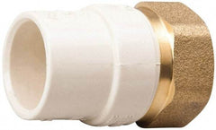 Value Collection - 1/2" CPVC Plastic Pipe Female Adapter - Schedule 40, FIP End Connections - USA Tool & Supply