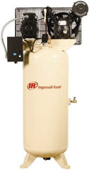 Ingersoll-Rand - 5 hp, 60 Gal Stationary Electric Vertical Air Compressor - Three Phase, 175 Max psi, 14 CFM, 460 Volt - USA Tool & Supply