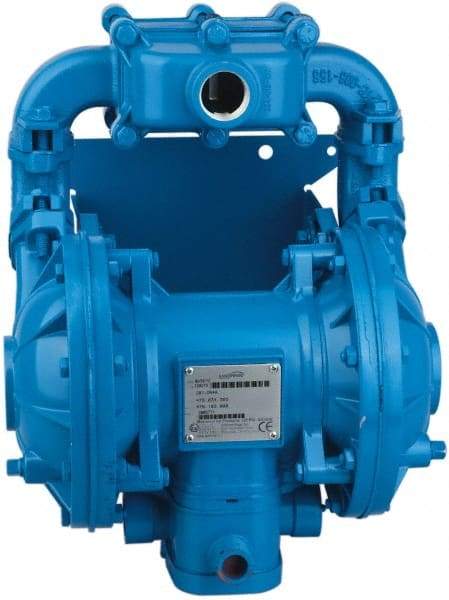 SandPIPER - Air Operated Diaphragm Pump - PTFE Diaphragm, Aluminum Housing - USA Tool & Supply