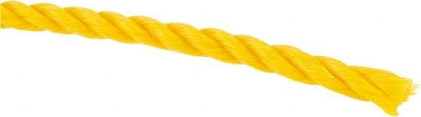 Value Collection - 2,400' Max Length Polypropylene Twisted Rope - 1/4" Diam, 141 Lb Capacity - USA Tool & Supply