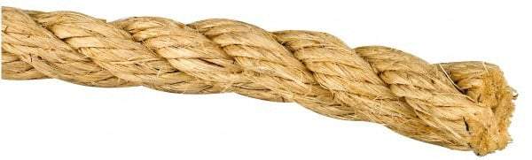 Value Collection - 500' Max Length Sisal Twisted Rope - 1/2" Diam, 213 Lb Capacity - USA Tool & Supply