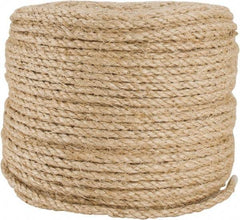 Value Collection - 500' Max Length Sisal Twisted Rope - 1/4" Diam, 48 Lb Capacity - USA Tool & Supply