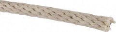 Made in USA - 1,000' Max Length Cotton Solid Braid Rope - 1/4" Diam, 124 Lb Capacity - USA Tool & Supply