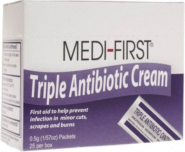 Medique - (25) 1/57 oz Wound Care Ointment - Comes in Box, Antibiotic and Triple Antibiotic Ointment - USA Tool & Supply