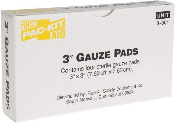 Medique - 3" Long x 3" Wide, General Purpose Pad - Yellow - USA Tool & Supply