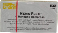 Medique - 4" Long x 4" Wide, General Purpose Compress - Yellow, Compress Bandage - USA Tool & Supply