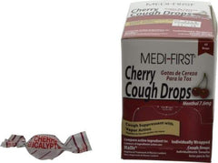 Medique - Cherry Flavor Medi-First Cough Drops Lozenges - Sore Throat Relief - USA Tool & Supply