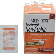 Medique - Medi-First Extra-Strength Non-Aspirin Tablets - Headache & Pain Relief - USA Tool & Supply