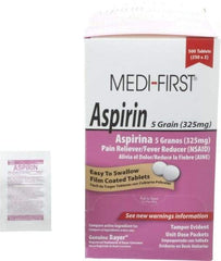 Medique - Medi-First Aspirin Tablets - Headache & Pain Relief - USA Tool & Supply