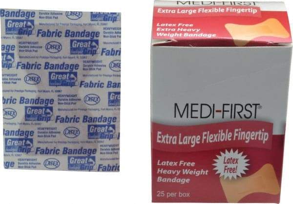 Medique - Fingertip Self-Adhesive Bandage - Woven Fabric Bandage, Latex Free - USA Tool & Supply