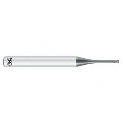 3mm Dia. - 70mm OAL - Solid Carbide - Rib Processing Ball Nose HP End Mill-2 FL - USA Tool & Supply