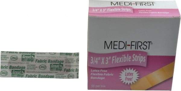 Medique - 3" Long x 3/4" Wide, General Purpose Self-Adhesive Bandage - Woven Fabric Bandage - USA Tool & Supply