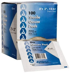 Medique - 3" Long x 3" Wide, General Purpose Pad - Gauze Bandage - USA Tool & Supply