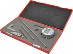 SPI - (1) 360, (2) 180 and (4) 90° Measuring Range, Digital Protractor - 30.00 Resolution per sec, Accuracy Up to 5 per min, 1.5V Battery Included - USA Tool & Supply
