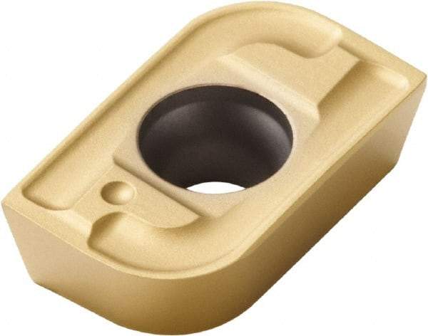 Seco - APFT160448 M13 Grade F40M Carbide Milling Insert - TiAlN/TiN Finish, 0.0088" Thick, 0.19mm Corner Radius - USA Tool & Supply