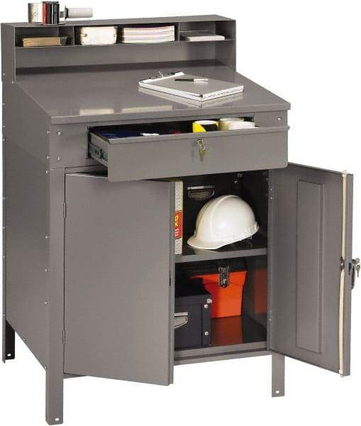 Tennsco - Stationary Shop Desks Type: Foreman's Desk Width (Inch): 34-1/2 - USA Tool & Supply